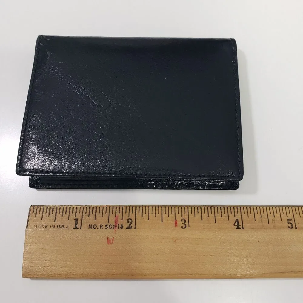 Reid & Reid Men's Black Leather Wallet, 4 x 3